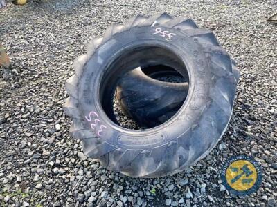 2x Goodyear 15.5-25-10 PLY tyres