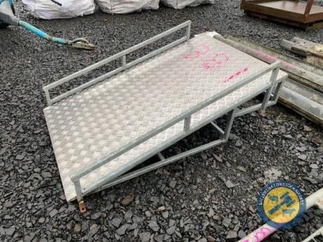 Brand new kerb high safety ramp with safety rails