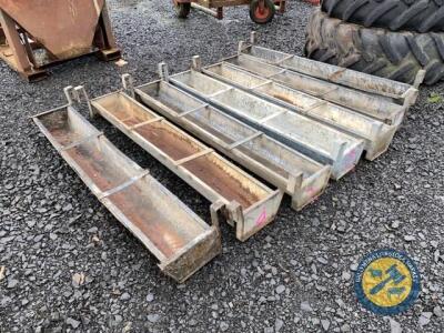 7x6ft galvanised hanging feed troughs