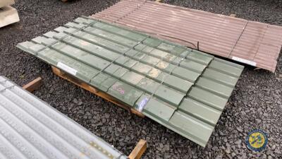 4x 7'9", 8x 4'6", 3 4",2x 5", 2x 3'4" green square profile tin