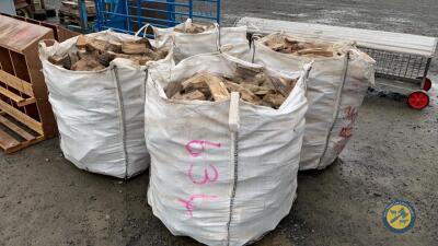 4x tote bags of firewood stored inside