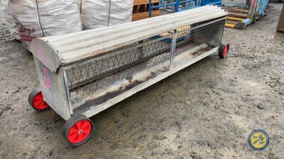 Galvanised mobile hayrack