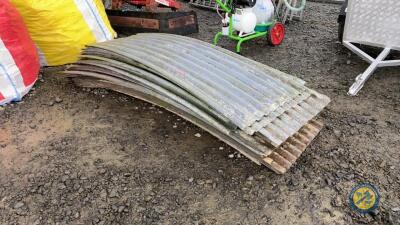 Approx 60 curved sheets of various lengths