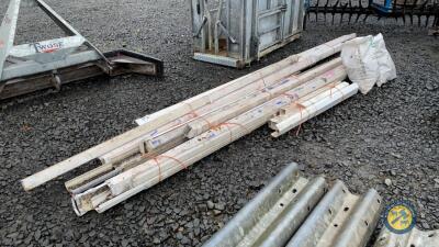 Various lengths of white guttering with downpipes & fittings