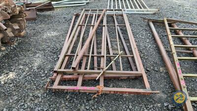 3x 9.5ft approx steel yard gates