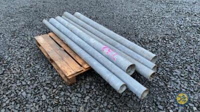 6x various sizes of heavy duty galvanised gate posts