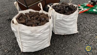 2x tote bags of peat