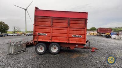 RedRock 8tn silage & grain trailer on mini super single wheels with grain door