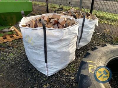 2x tote bags of firewood