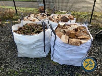 4x tote bags of firewood