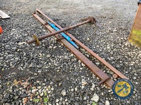 2x lengths of channel iron, 1x cart axle, 1x ruck lifter winch