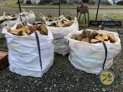 3x tote bags of firewood