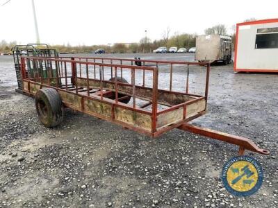 Cattle silage feed trailer