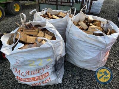 3x tote bags of firewood