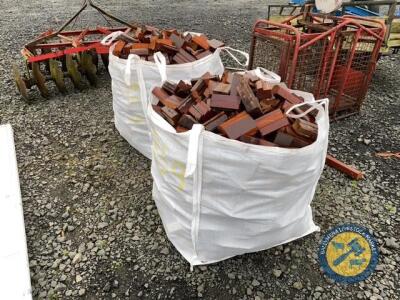 2x tote bags of mahogany firewood