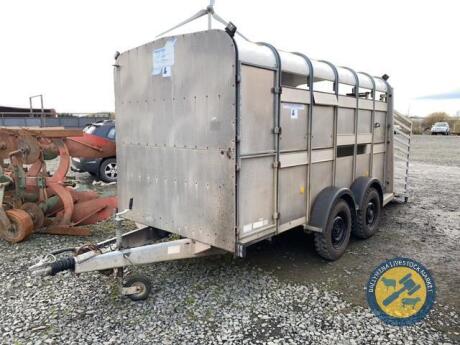 Ifor Williams 12x6 with cattle dividing door, no decks, brakes and lights ok, clean trailer