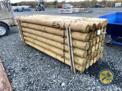 36x 10ft machined straining posts