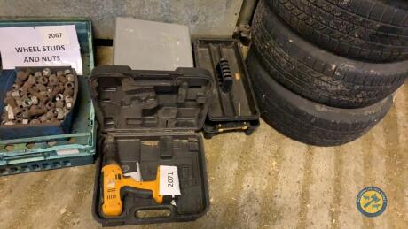 Job lot of JCB drill, tool case & tool trays