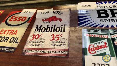 Mobil oil metal sign