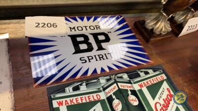 BP motor spirit metal sign