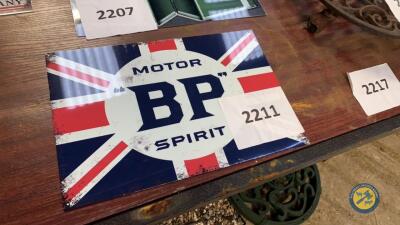 BP motor spirit metal sign