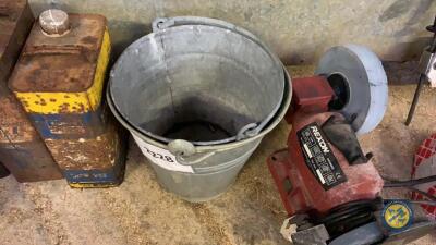 2 x galvanised buckets