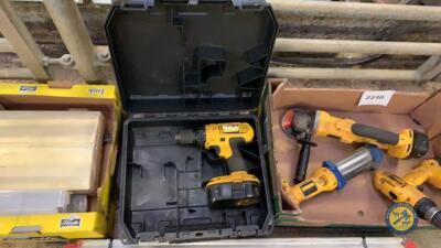 2 Dewalt battery drills