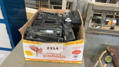 Box lot of car radios