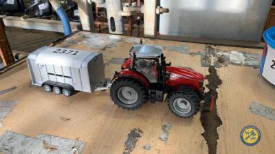 Massey Ferguson tractor & Ifor Wms trailer toy, perfect