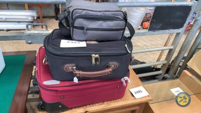 3x suitcase luggage bags