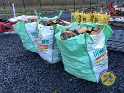 3x tote bags of firewood