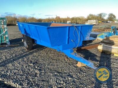 Blue dump trailer