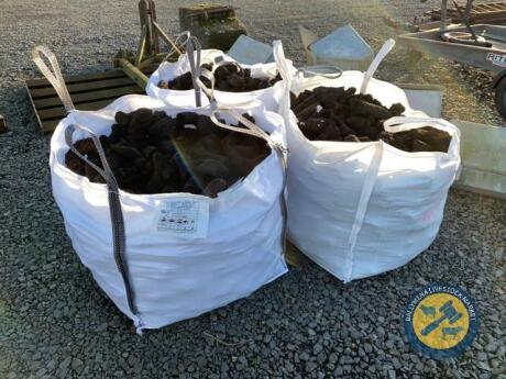 3x tote bags of peat