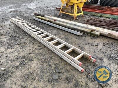 Aluminium extension ladder 13ft