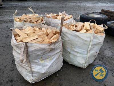 4x tote bags of firewood