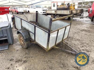 6x4 trailer with aluminium sides & oak floor & spare wheel