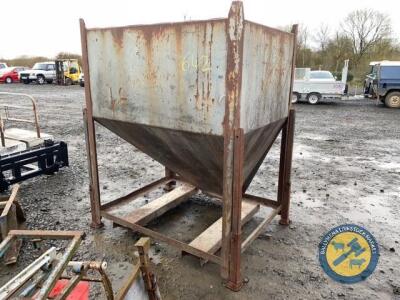 1tn steel meal bin on legs