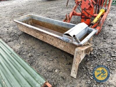 6ft wall mounted tip over galvanised water trough