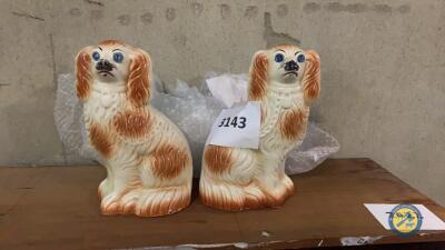 Two ornamental dogs