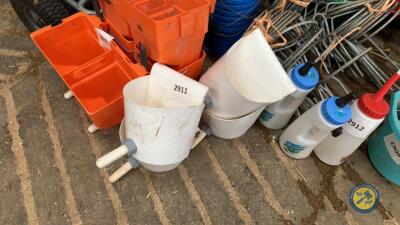 Single teat hanging buckets