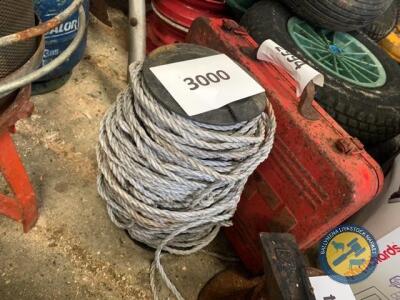 Coil electric fence rope