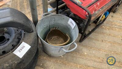 Coal bucket plus tin bucket