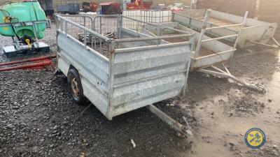 Galvanised 6x4 quad trailer with side gate, back door & gates