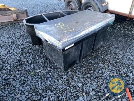 2x 200L plastic water tanks